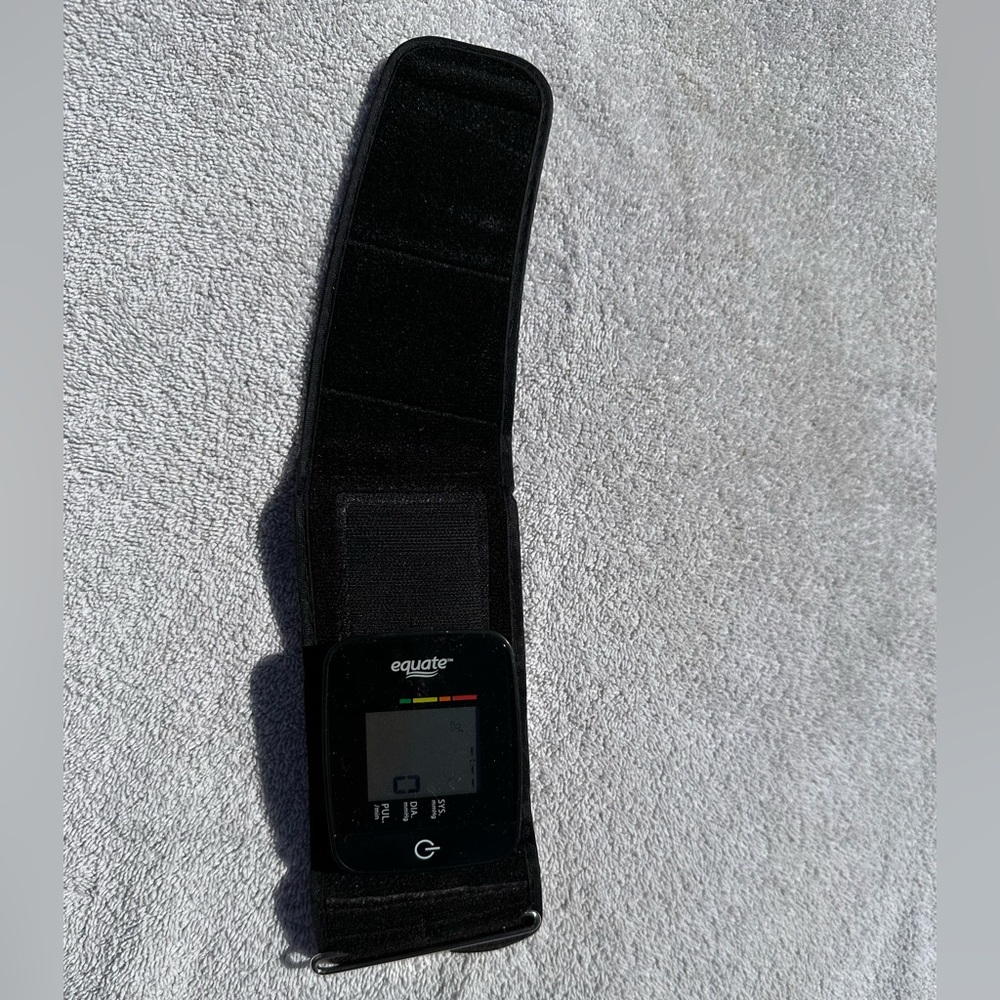 Equate Black Digital Heart Rate Monitor Arm Band with Adjustable Strap